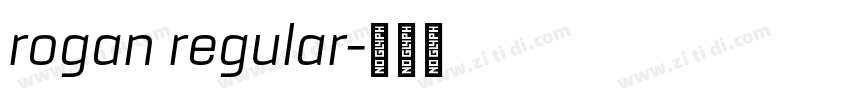 rogan regular字体转换